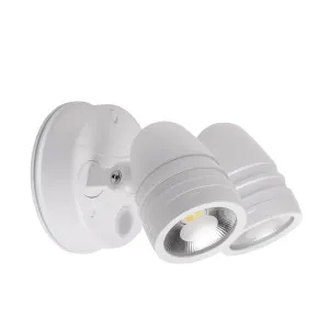 Havit Focus Double Adjustable CCT LED Spotlight with Sensor IP65 White by Havit, a Outdoor Lighting for sale on Style Sourcebook
