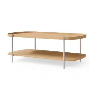 Cleo 120cm Rectangle Coffee Table Natural Ash & Brushed Steel by Seek & Ramble, a Coffee Table for sale on Style Sourcebook