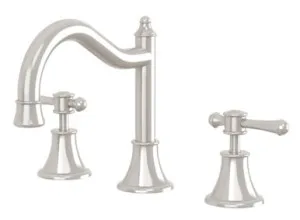 Nostalgia Lever Basin Set Shepherds Ceramic Disc 1/4 Turn Crook 5Star Lead Free In Brushed Nickel By Phoenix by PHOENIX, a Bathroom Taps & Mixers for sale on Style Sourcebook