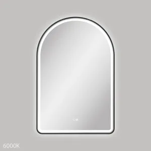 Valentina LED Matte Black Framed Mirror - 600 x 900mm by Fienza, a Illuminated Mirrors for sale on Style Sourcebook