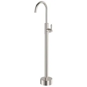 Eleanor Floor Mounted Basin/Bath Mixer, Brushed Nickel / Brushed Nickel by Fienza, a Bathroom Taps & Mixers for sale on Style Sourcebook