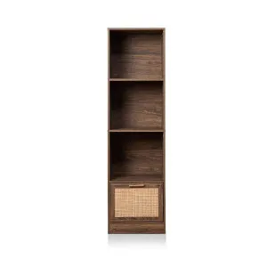 Noosa Rattan Slim Bookcase - Walnut - Mocka by Mocka., a Bookcases for sale on Style Sourcebook