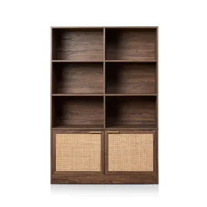 Noosa Rattan Large Bookcase - Walnut - Mocka by Mocka., a Bookcases for sale on Style Sourcebook