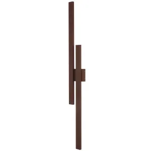 Telbix Ebiza Twin Slimline Tricolour LED Exterior Wall Light Rust by Telbix, a Wall Lighting for sale on Style Sourcebook