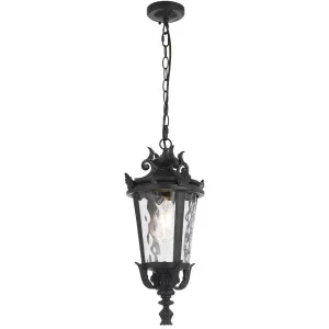 Telbix Pedral Large Outdoor Lantern Pendant with Textured Glass and Multiple Suspension Black by Telbix, a Pendant Lighting for sale on Style Sourcebook