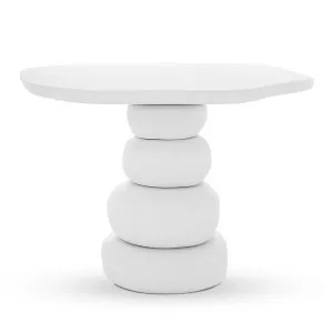 110cm Azalea Round Outdoor Concrete Dining Table in White by Luxo Outdoors, a Tables for sale on Style Sourcebook