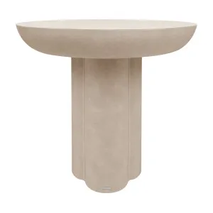 Jareth Round Concrete Outdoor Entry Table in Ivory by Luxo Furnitures, a Tables for sale on Style Sourcebook