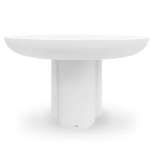 Oberon 120cm Round Outdoor Concrete Dining Table in White by Luxo Outdoor, a Tables for sale on Style Sourcebook