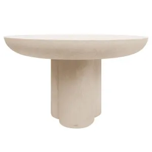 Oberon 120cm Round Outdoor Concrete Dining Table in Ivory by Luxo Outdoor, a Tables for sale on Style Sourcebook