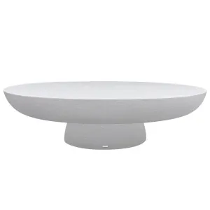 Cassius Oval Outdoor Concrete Coffee Table in White by Luxo Outdoor, a Tables for sale on Style Sourcebook