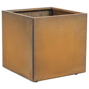 Fulton 50x50cm Corten Steel Square Planter, Rust by Schots Home Emporium, a Baskets, Pots & Window Boxes for sale on Style Sourcebook