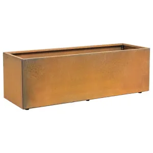 Denver 100x40x40cm Corten Steel Rectangular Planter, Rust by Schots Home Emporium, a Baskets, Pots & Window Boxes for sale on Style Sourcebook