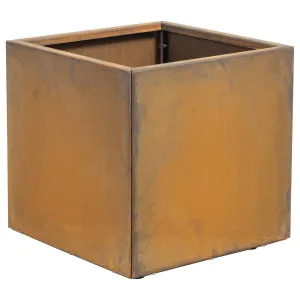 Fulton 40x40cm Corten Steel Square Planter, Rust by Schots Home Emporium, a Baskets, Pots & Window Boxes for sale on Style Sourcebook