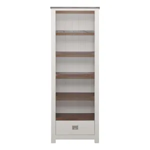 Hyatt Bookcase 67cm in Mindi Dark Driftwood / Mangowood Ivory by OZ Design, a Bookshelves for sale on Style Sourcebook