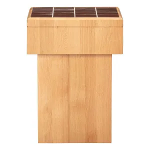 Jolie Side Table in Ceramic Chocolate / Oak by OZ Design, a Side Table for sale on Style Sourcebook