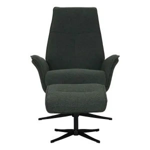 Nolan Recliner Chair + Ottoman in Monza Green by OZ Design, a Chairs for sale on Style Sourcebook