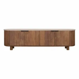 Osman Entertainment Unit 200cm in Concrete Render Mocha / Reclaimed Teak by OZ Design, a Entertainment Units & TV Stands for sale on Style Sourcebook