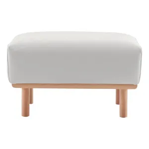 Stratton Footstool in Warmth Leather Light Grey by OZ Design, a Ottomans for sale on Style Sourcebook