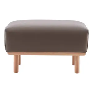 Stratton Footstool in Warmth Leather Chocolate by OZ Design, a Ottomans for sale on Style Sourcebook