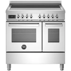 Bertazzoni Professional Series 90cm 5-Zone Induction Cooktop with Electric Double Oven Cooker Bianco PRO95I2EBIT by Bertazzoni, a Cooktops for sale on Style Sourcebook