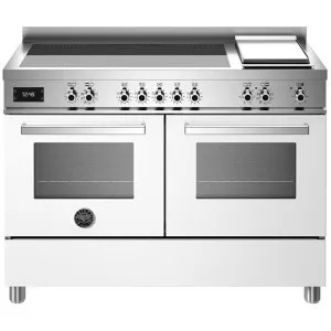 Bertazzoni 120cm Induction Cooktop & Griddle Plate Freestanding Double Oven PRO125I2EBIT by Bertazzoni, a Cooktops for sale on Style Sourcebook