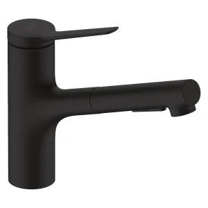 Hansgrohe Zesis M33 150 2jet Pull Out Sink Mixer Tap - Matte Black 74800673 by Hansgrohe, a Kitchen Taps & Mixers for sale on Style Sourcebook