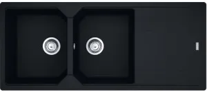 Franke Urban Fragranite Double Bowl Topmount Sink with Reversible Drainer Matte Black UBG621MB by Franke, a Kitchen Sinks for sale on Style Sourcebook