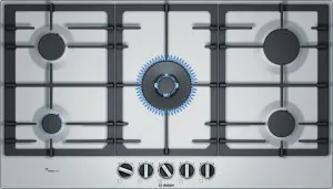 Bosch 90cm Series 6 Natural Gas Cooktop PCR9A5B90A by Bosch, a Cooktops for sale on Style Sourcebook