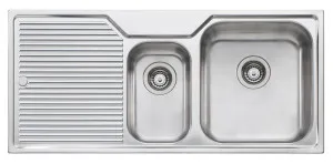 Oliveri Nu-Petite 1 & 1/2 Bowl Left Hand Drainer Sink NP602NTH by Oliveri, a Kitchen Sinks for sale on Style Sourcebook