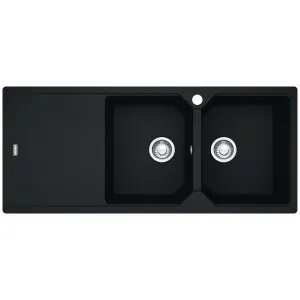 Franke Urban Double Bowl Topmount/Flush Mount Sink with Left Hand Drainer - Onyx UBG621ONLHD by Franke, a Kitchen Sinks for sale on Style Sourcebook
