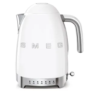 Smeg 50s Retro Style Temperature Control Electric Kettle White KLF04WHAU by Smeg, a Small Kitchen Appliances for sale on Style Sourcebook