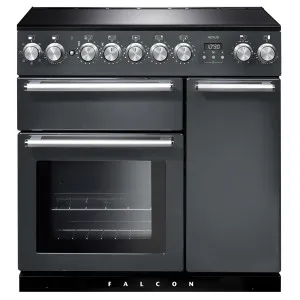 Falcon 90cm Nexus Freestanding Electric Oven/Stove Slate and Chrome NEX90EISL-CH by Falcon, a Cooktops for sale on Style Sourcebook