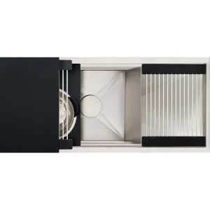 The Galley Ideal WorkStation 30S + DryDock Kit Graphite IWS-30-S-DD-12-S-GT by The Galley, a Kitchen Sinks for sale on Style Sourcebook