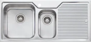Oliveri Nu-Petite 1 and 1/2 Bowl Right Hand Drainer Topmount Sink NP601 by Oliveri, a Kitchen Sinks for sale on Style Sourcebook