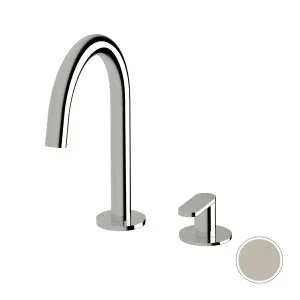 Sussex Taps Duet Basin Mixer Tap Set Low - Brushed Oyster Nickel DBSHMSL51 by Sussex Taps, a Kitchen Taps & Mixers for sale on Style Sourcebook