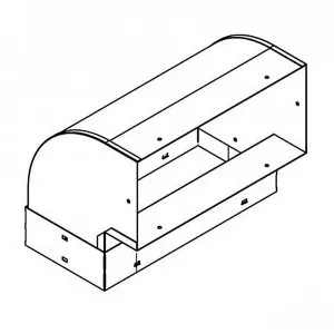 Qasair Horizontal Bend 90 Degrees Single Motor Ducting HB1 by Qasair, a Rangehoods for sale on Style Sourcebook