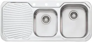 Oliveri Petite 1 and 3/4 Bowl Left Hand Drainer Topmount Sink PE312 by Oliveri, a Kitchen Sinks for sale on Style Sourcebook
