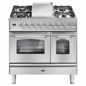 ILVE Nostalgie 90cm Freestanding Dual Fuel Oven/Stove PD09FDNE3SSC by Ilve, a Ovens for sale on Style Sourcebook