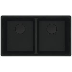 Franke Maris 350mm Double Bowl Undermount Sink with Extension Drainer Matte Black MRG120-35MB-FPC by Franke, a Kitchen Sinks for sale on Style Sourcebook