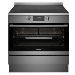 Westinghouse 90cm Induction Pyrolytic Freestanding Cooker with SteamBake Dark Stainless Steel WFEP9757DD by Westinghouse, a Cooktops for sale on Style Sourcebook