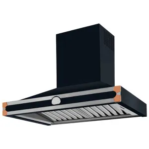 La Cornue Albertine 90cm Canopy Rangehood Dark Navy Blue with Polished Brass HS9DF21ET0 by La Cornue, a Rangehoods for sale on Style Sourcebook