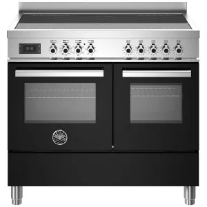 Bertazzoni 100cm Nero Induction Freestanding Double Oven PRO105I2ENET by Bertazzoni, a Cooktops for sale on Style Sourcebook