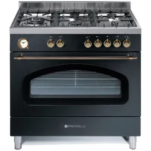 Fratelli 90cm Venezia Dual Fuel Anthracite Freestanding Oven VE29650FEMANT by Fratelli, a Cooktops for sale on Style Sourcebook