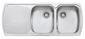 Oliveri Monet Double Bowl Left Hand Drainer Sink MO772NTH by Oliveri, a Kitchen Sinks for sale on Style Sourcebook