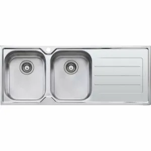 Oliveri Flinders Double Bowl Topmount Sink with Right-Hand Drainer FL171 by Oliveri, a Kitchen Sinks for sale on Style Sourcebook