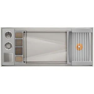 The Galley Ideal ThinTop WashStation 4S Exclusive Gray Resin IWA-4-S-TT-GR by The Galley, a Kitchen Sinks for sale on Style Sourcebook