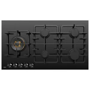 AEG 90cm Natural Gas Cooktop with Wok Burner HGC9566BB by AEG, a Cooktops for sale on Style Sourcebook