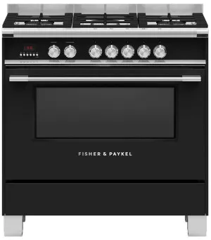 Fisher & Paykel Series 7 90cm Classic Freestanding Dual Fuel Cooker Black OR90SCG4B1 by Fisher & Paykel, a Cooktops for sale on Style Sourcebook