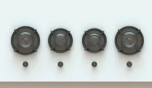 Pitt Danau 4 Burner Natural Gas Cooktop Professional Brass DANAU4PTNG by Pitt, a Cooktops for sale on Style Sourcebook