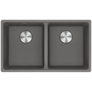 Franke Maris 350mm Double Bowl Undermount Sink with Extension Drainer Stone Grey MRG120-35SG-FPC by Franke, a Kitchen Sinks for sale on Style Sourcebook